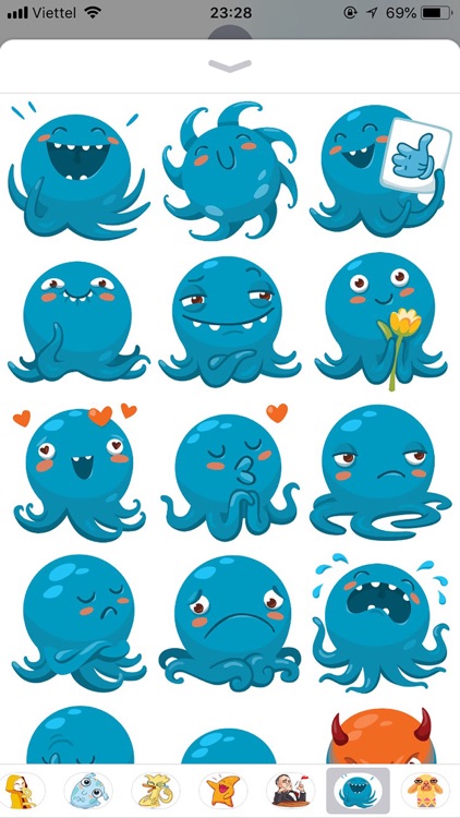 Octopus Cute Funny Stickers