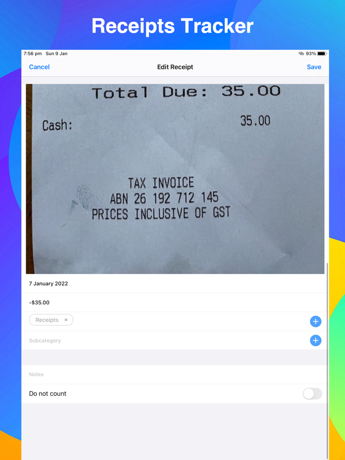 Invoice and Receipt tracker