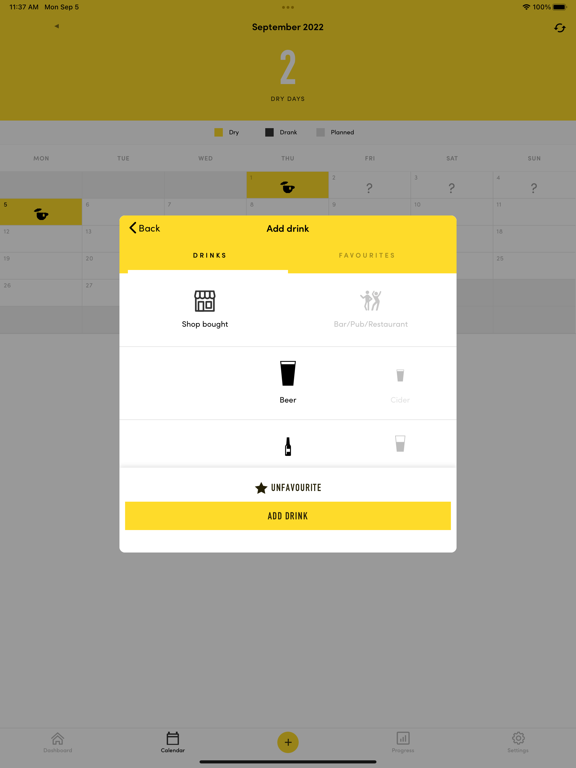 Screenshot #5 pour TRY DRY: The Dry January app