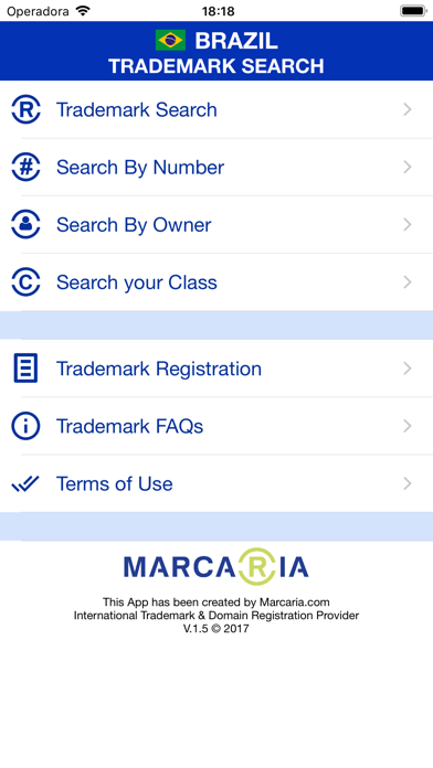 Brazil Trademark Search Tool Screenshot