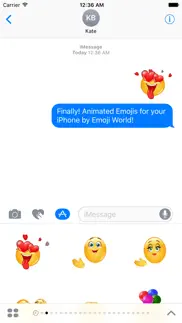 animated emoji world 5 - love! iphone screenshot 1
