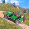 crazy jeep drive offroad taxi icon