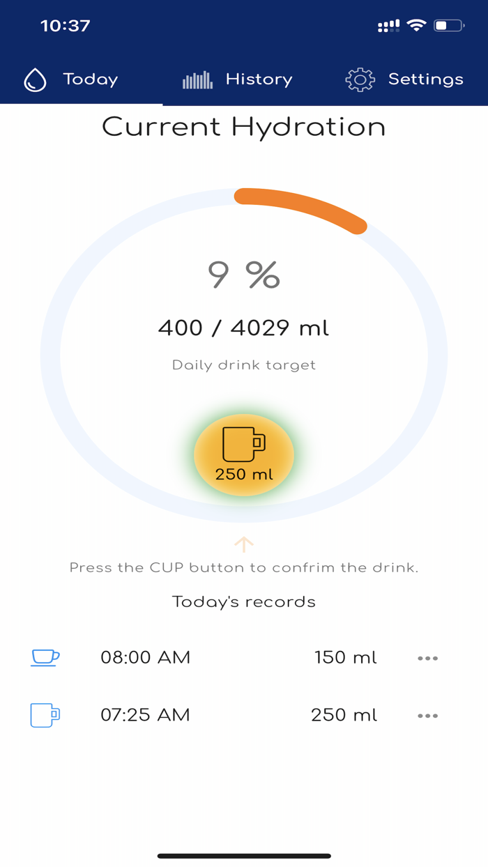 Daily Water Reminder and Tracker