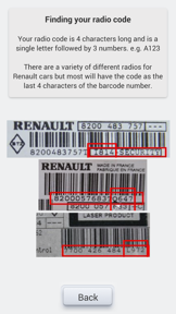 Renault Radio Unlocker screenshot