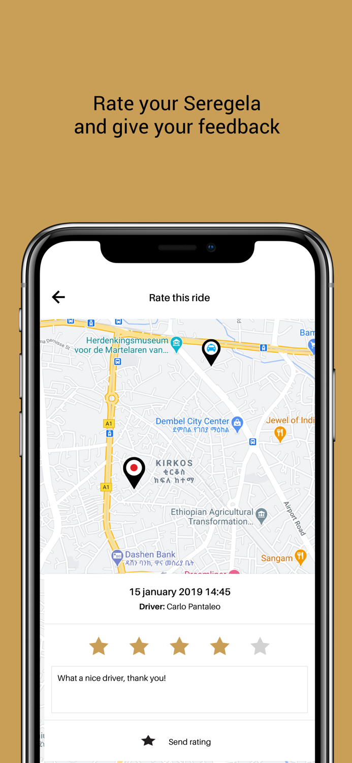 Seregela taxi ride in Ethiopia