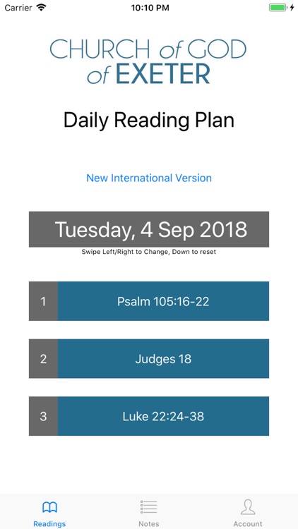ChoGExeter Bible Reading Plan