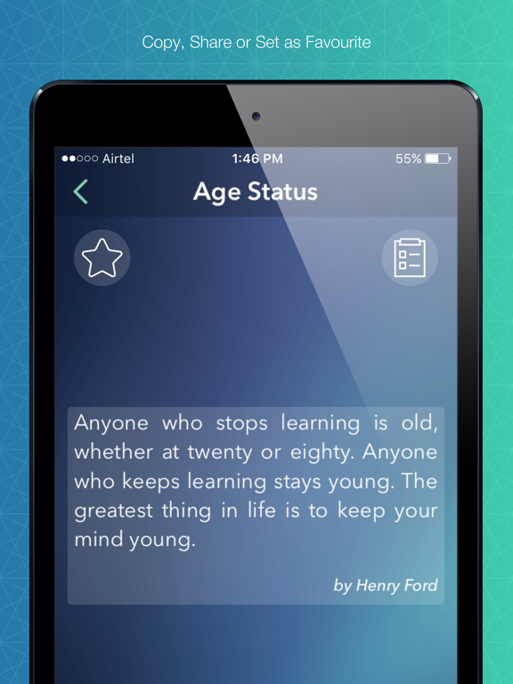 Status Quotes & Love Messages iPad screenshot 4 - Social Networking app