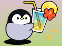 Cute Penguin 4 Stickers pack