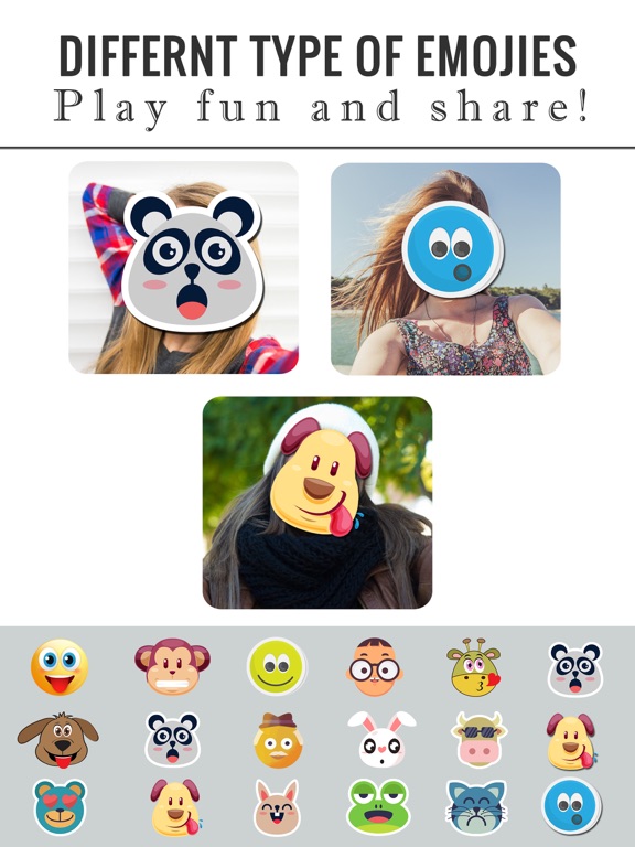 Emoji Face Maker Sticker App iPad screenshot 2 - Photo & Video app