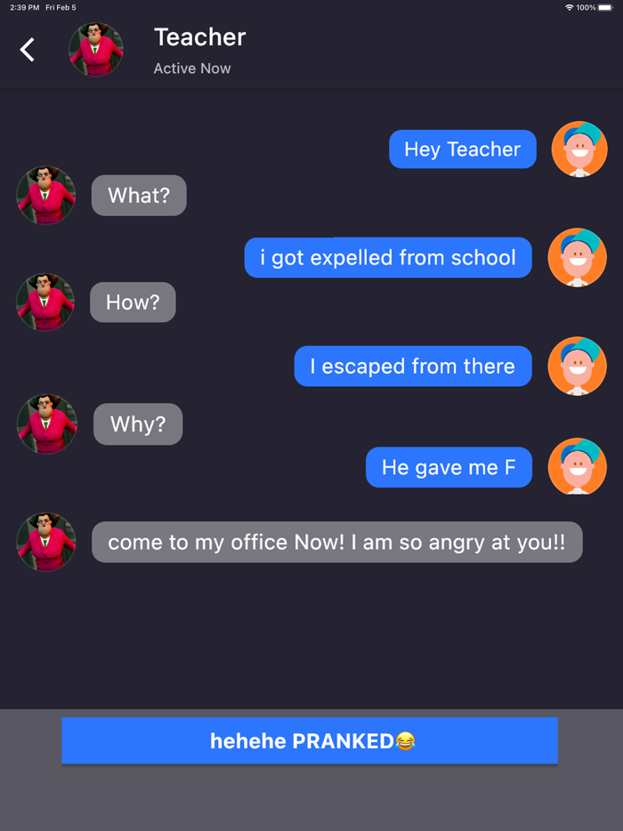 Scary Teacher Chat Fun- Master