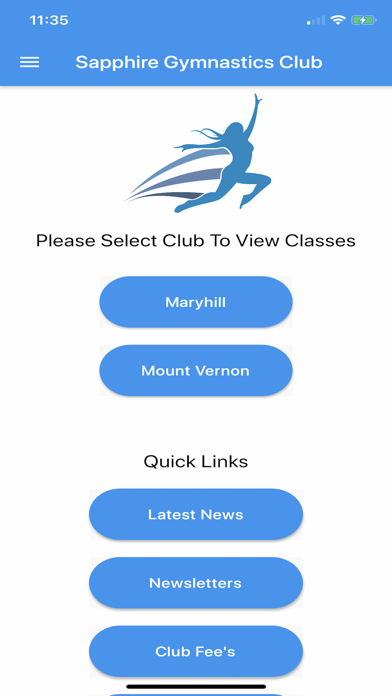 Sapphire Gymnastics Club Screenshot