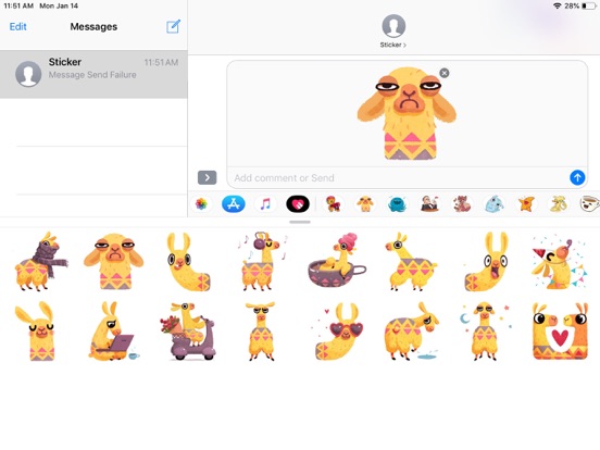 Screenshot #4 pour Hipster Lama Funny Stickers