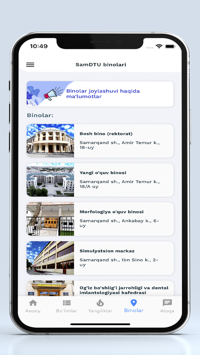SamDTU - Rasmiy ilovasi