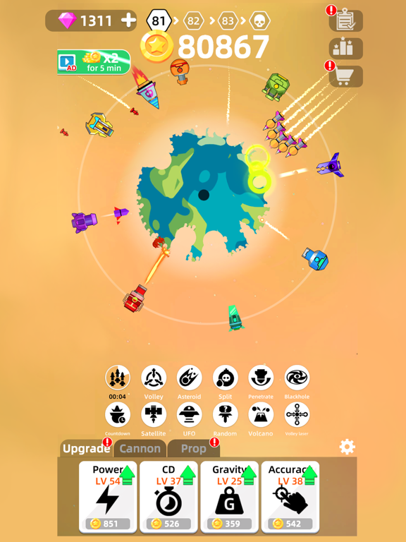 Planet Smash : Idle Wars iPad screenshot 3 - Games app