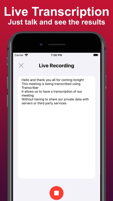 Transcriber: Offline speech Screenshot