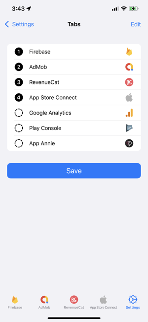 ‎DashTabs: Firebase, AdMob … Screenshot