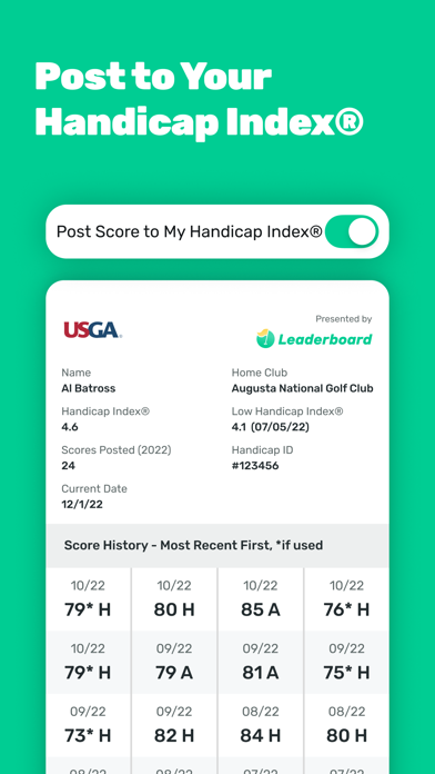 Leaderboard Golf, Inc. Screenshot