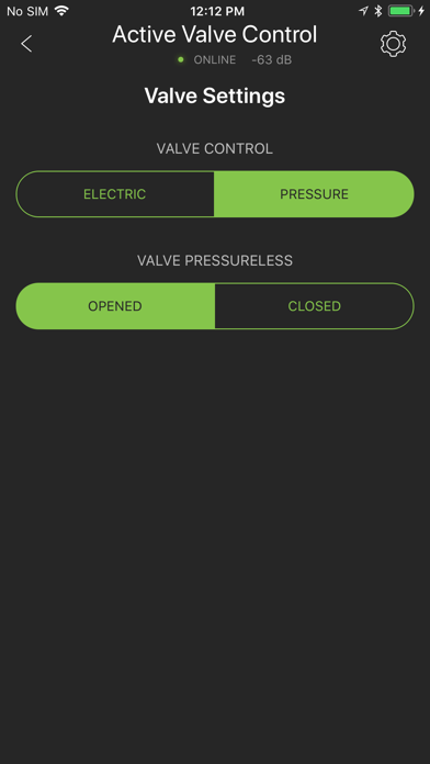 Active Valve Control BLE Screenshot