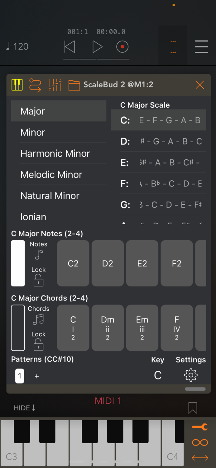 ScaleBud 2 AUv3 MIDI Keyboard