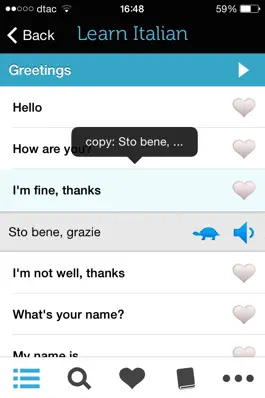 Game screenshot Learn Italian - Phrasebook apk