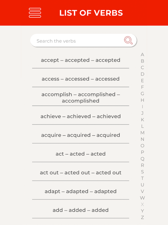 Screenshot #5 pour List of Verbs