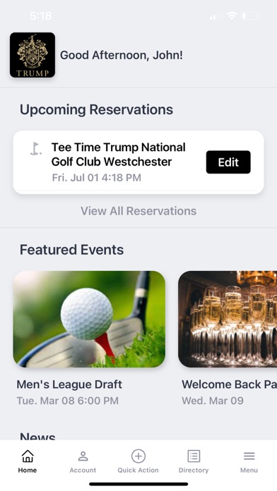Trump Golf Westchester Screenshot