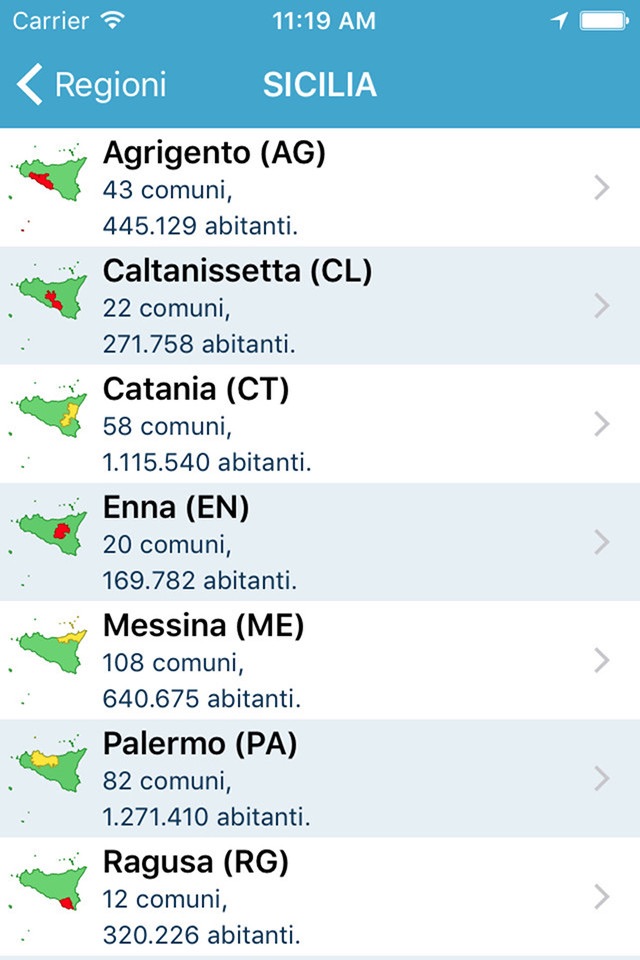 Comuni d'Italia screenshot 2