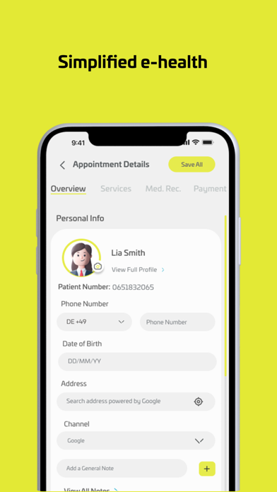 Yolo Clinic App Screenshot