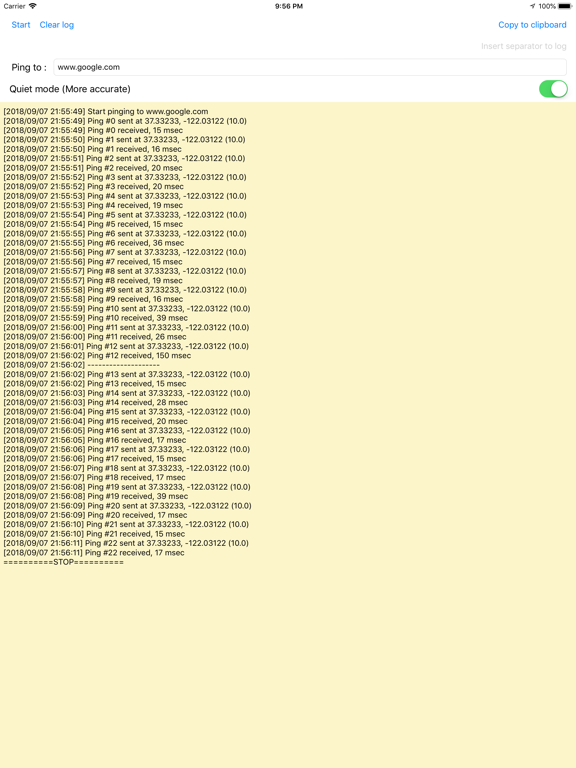 Screenshot #4 pour Ping Logger