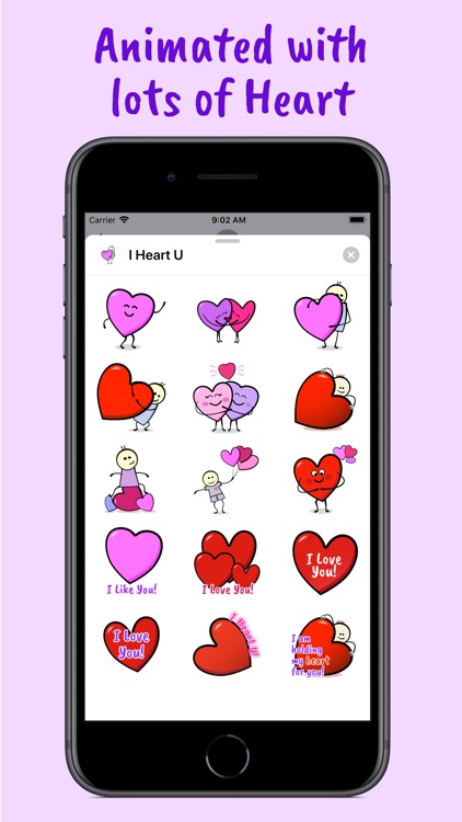 I Heart U Animated Stickers