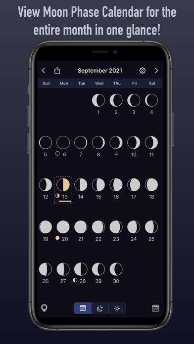 Screenshot #1 for Moon Calendar Plus