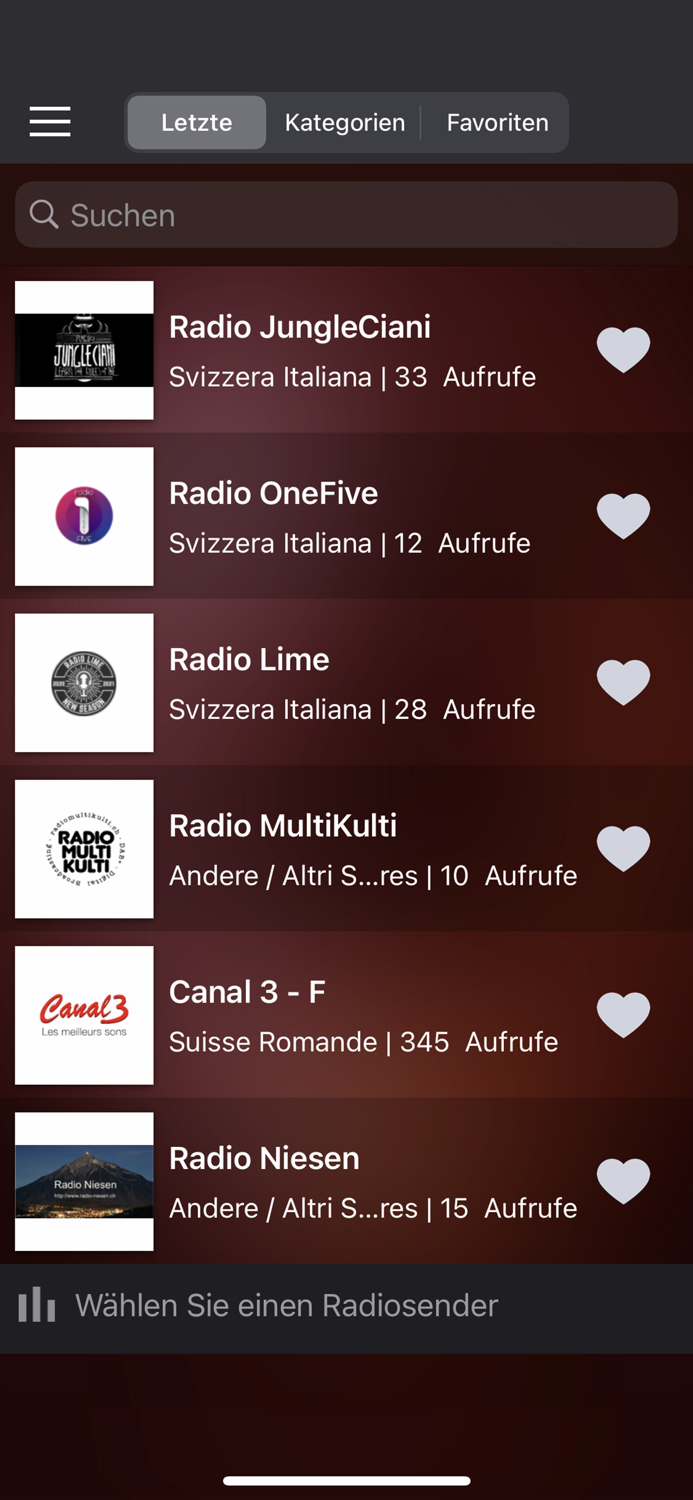Radio Schweiz - Swiss Radios