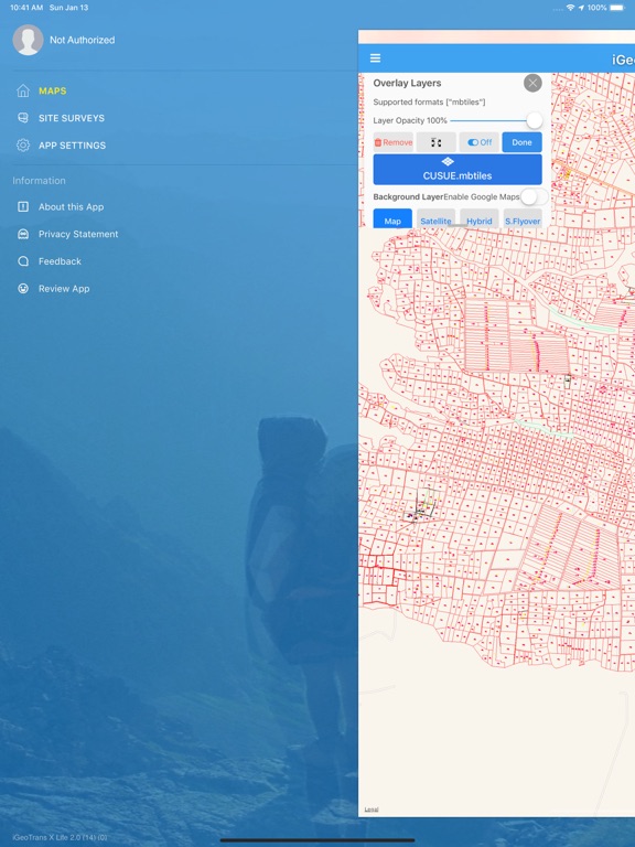 iGeoTrans X iPad screenshot 7 - Navigation app