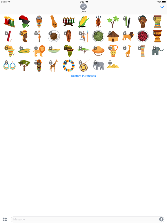 Screenshot #5 pour Kwanzaa Sticker Set