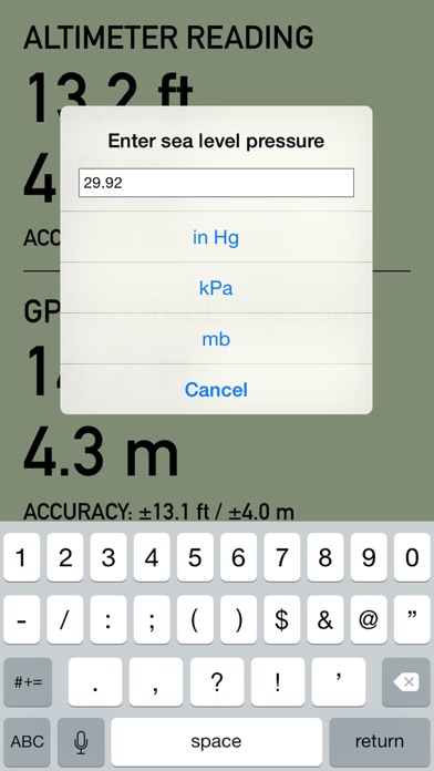 Pro Altimeter - Barometric+GPS Screenshot