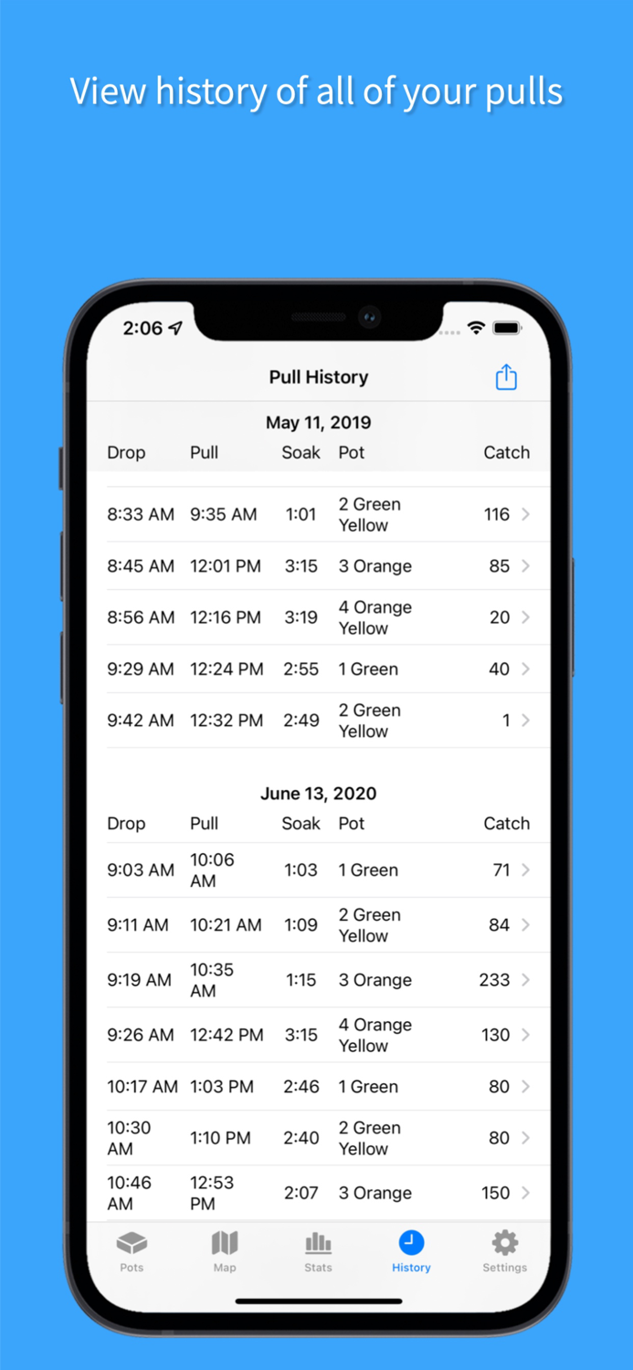 Crab and Shrimp Pot Tracker