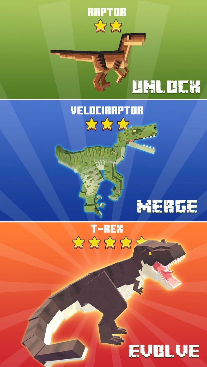 Merge Craft - Dinosaur Battle