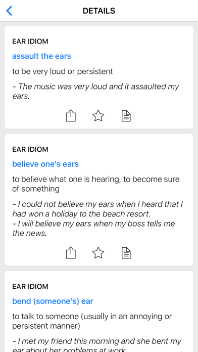 Body & Medical idioms screenshot