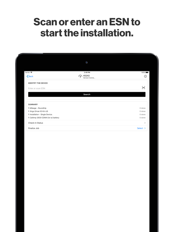 Reveal Hardware Installer iPad screenshot