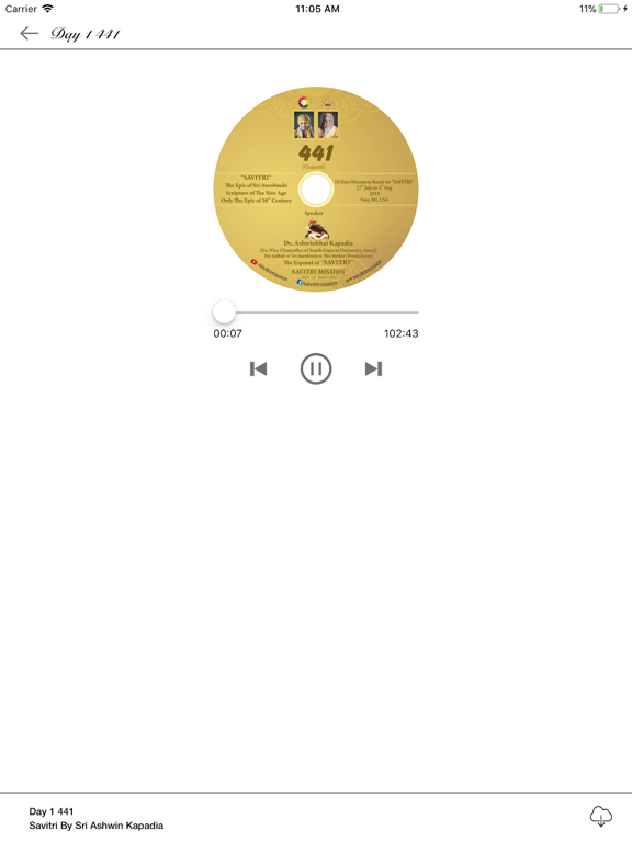 Savitri Mission iPad screenshot 4 - Music app