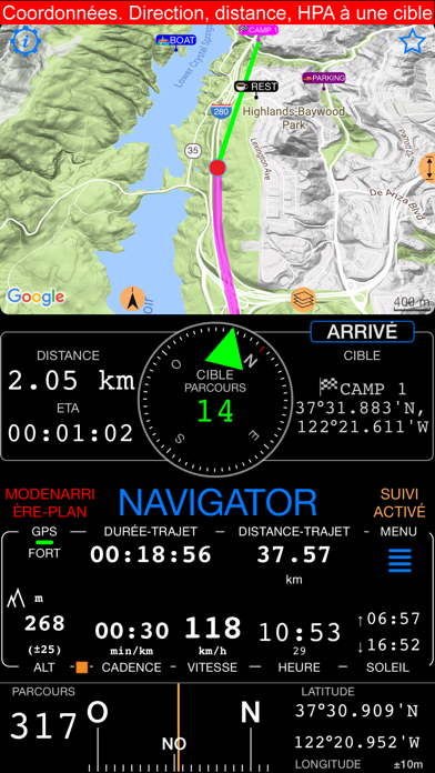 Screenshot #1 pour Boussole 55 – Kit GPS + carte.