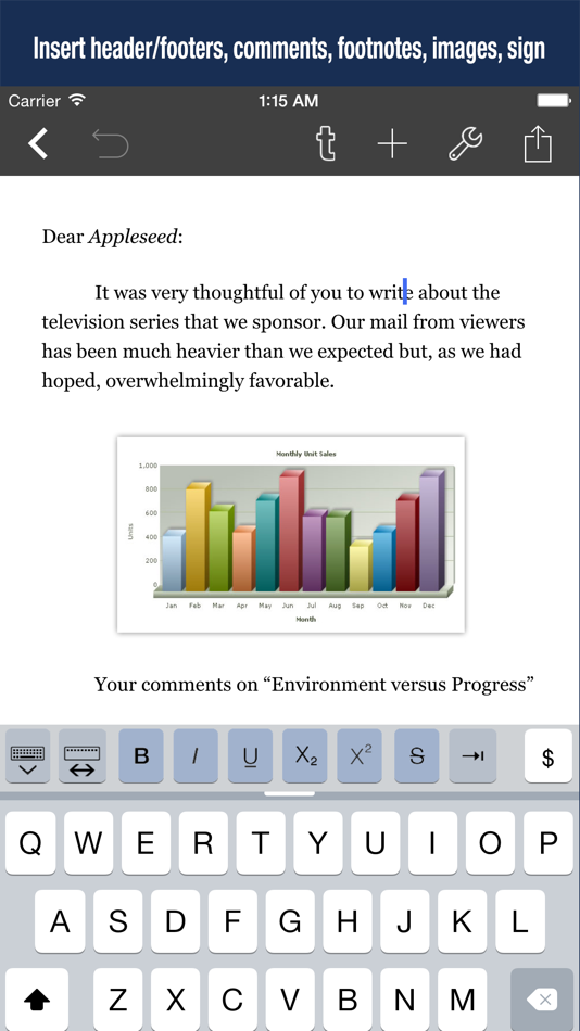 #1. Word Processor - Textilus Pro (iOS) By: Kairoos Solutions SL