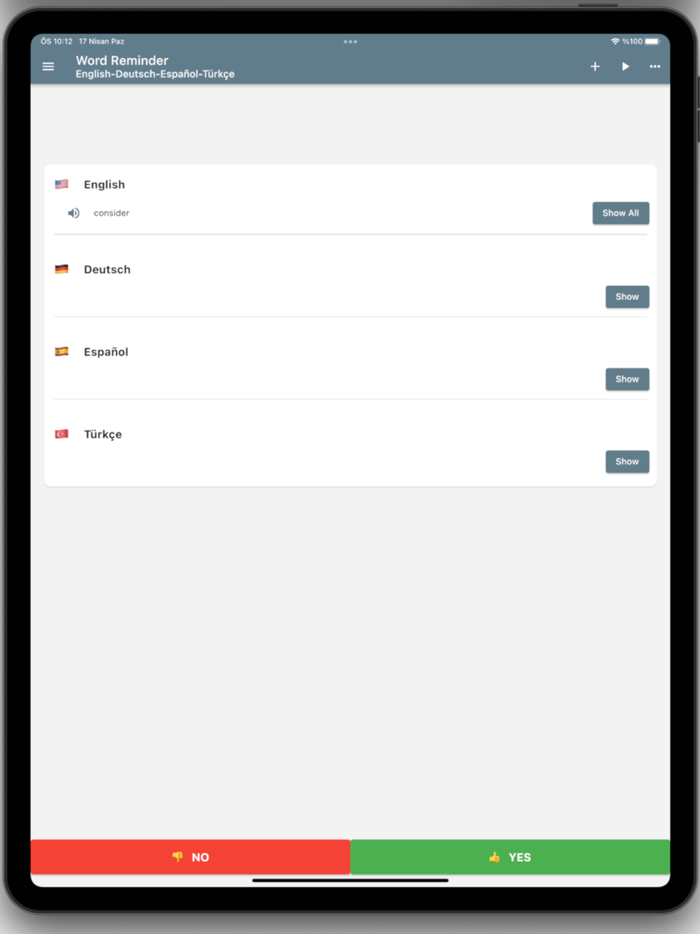 Word Reminder Build Vocabulary