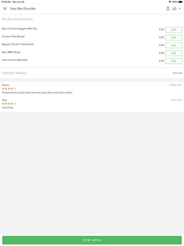 Tasty Bite Pizza Bar