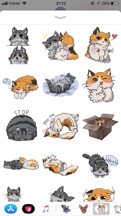 Screenshot #1 pour Cat Bigmoji Funny Stickers