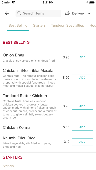 The Indian Ocean Restaurant. Screenshot