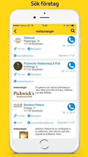 Eniro screenshot 1