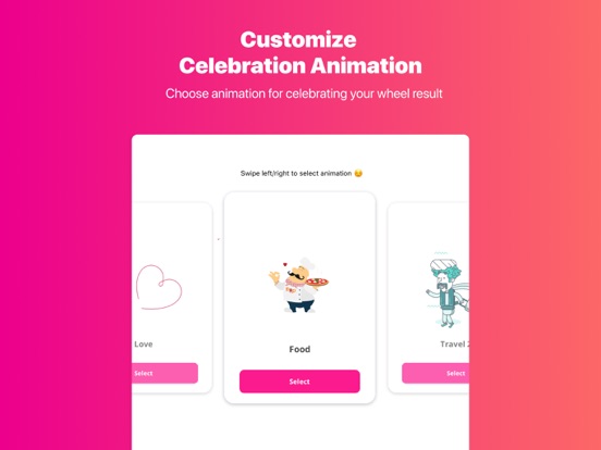 Wheel Me iPad screenshot 8 - Entertainment app