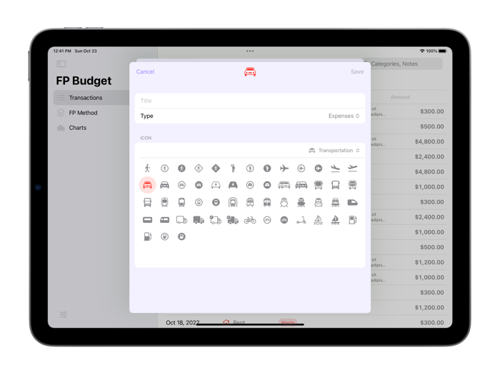 FP Budget Checkbook Register