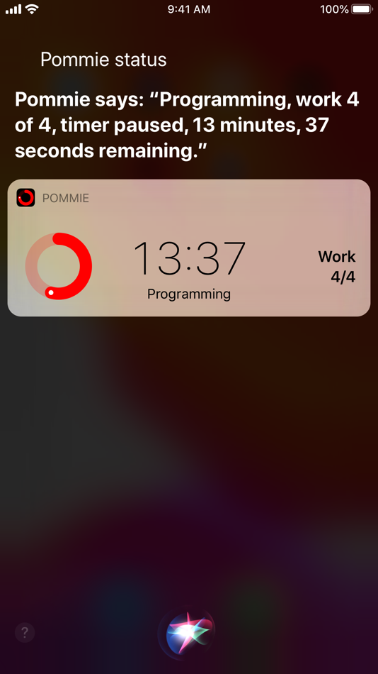 #8. Pommie - Pomodoro Timer (iOS) By: Geoff Hackworth